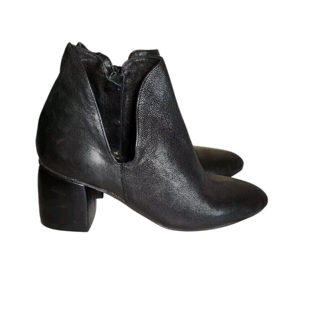 Vero Cuoio G.O.A.T. Leather Ankle Boots Black Made In Italy Women's Size 35
